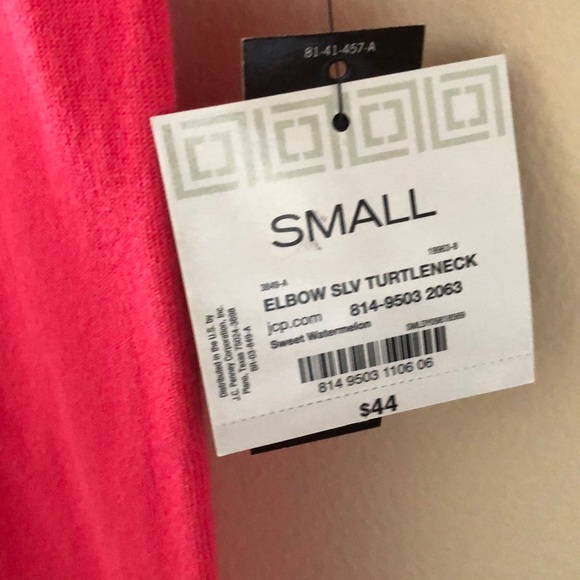 Liz Claiborne Career elbow sleeve turtleneck Top - Picture 3 of 5